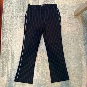 Abercrombie & Fitch Navy Pinstripe Trousers